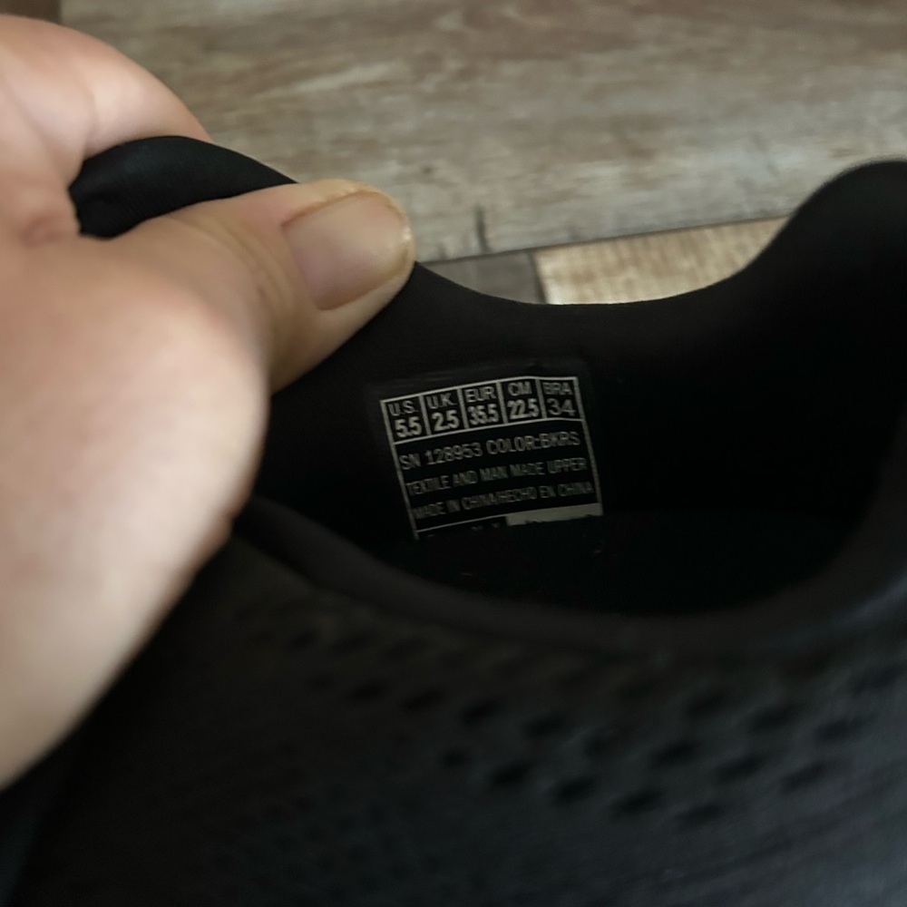 Skechers All-Black Athletic Shoes - Picture 2 of 5